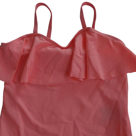 Old Navy Pink Ruffle One Piece Swimsuit Girls Size 4T Toddler Bathing Suit - Picture 2 of 8